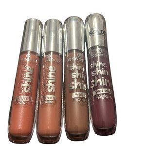 Essence Shine Shine Shine Lip Gloss Set 4 pack color are in pictures